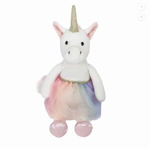 Mon Ami Plush Unicorn with Rainbow Tutu Skirt